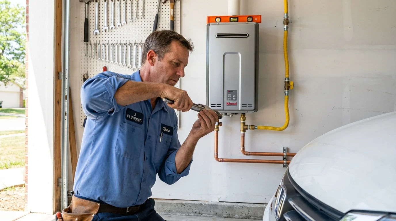 Tankless water heater installation by a Johns Plumbing LLC plumber in Buffalo Grove